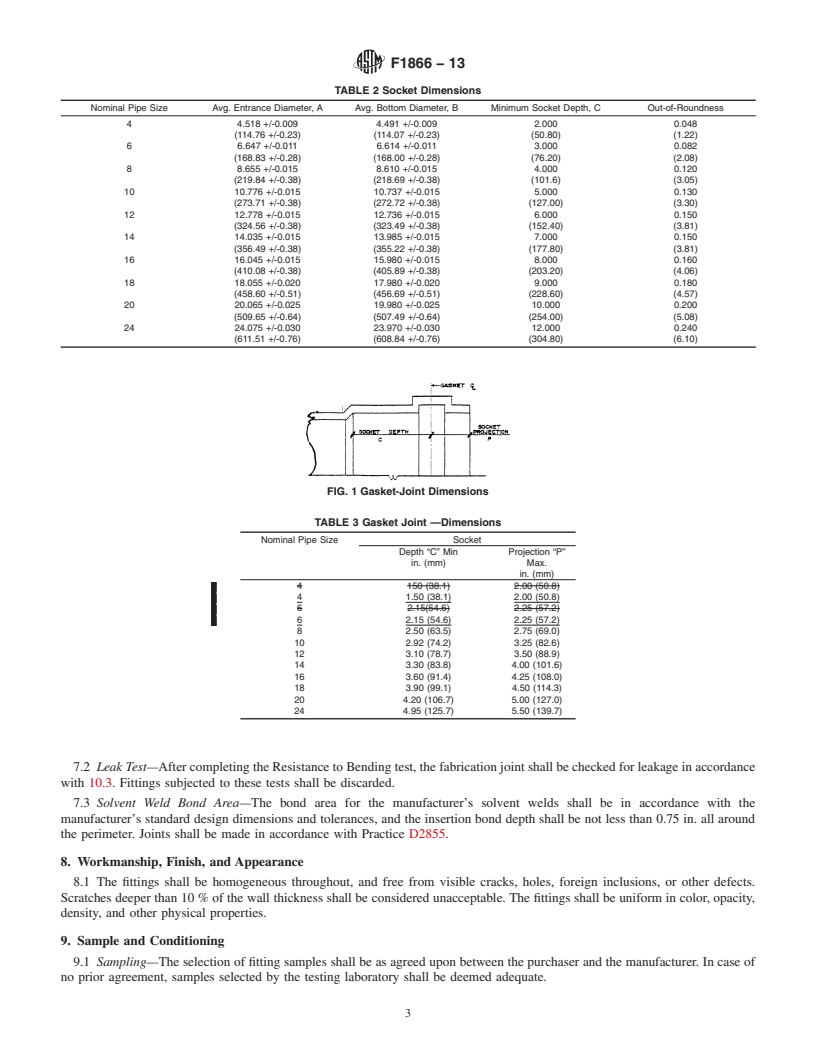 REDLINE ASTM F1866-13 - Standard Specification for  Poly (Vinyl Chloride) (PVC) Plastic Schedule 40 Drainage and   DWV Fabricated Fittings