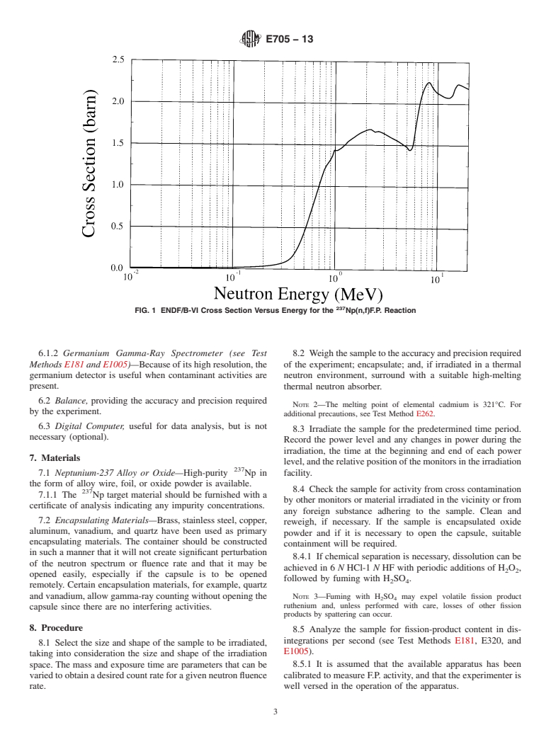 ASTM E705-13 - Standard Test Method for  Measuring Reaction Rates by Radioactivation of Neptunium-237