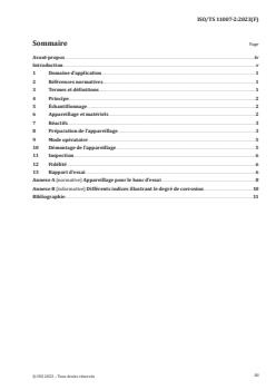 ISO/TS 11007-2:2023 - Produits pétroliers et lubrifiants — Détermination des caractéristiques antirouille des graisses lubrifiantes — Partie 2: Méthode avec lavage à l'eau
Released:2/3/2023 - Page 3 preview