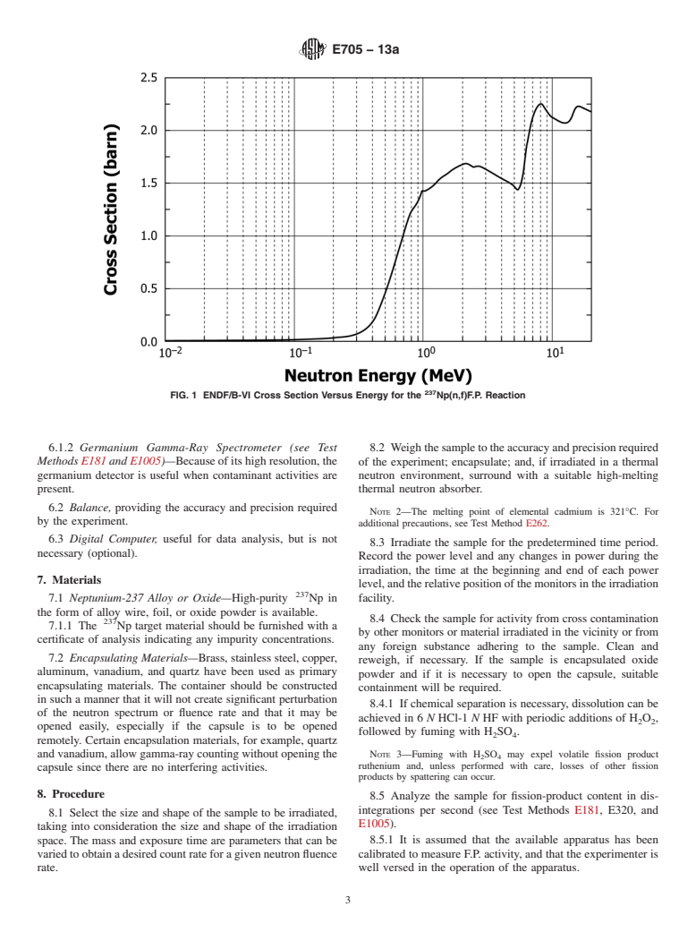 ASTM E705-13a - Standard Test Method for  Measuring Reaction Rates by Radioactivation of Neptunium-237