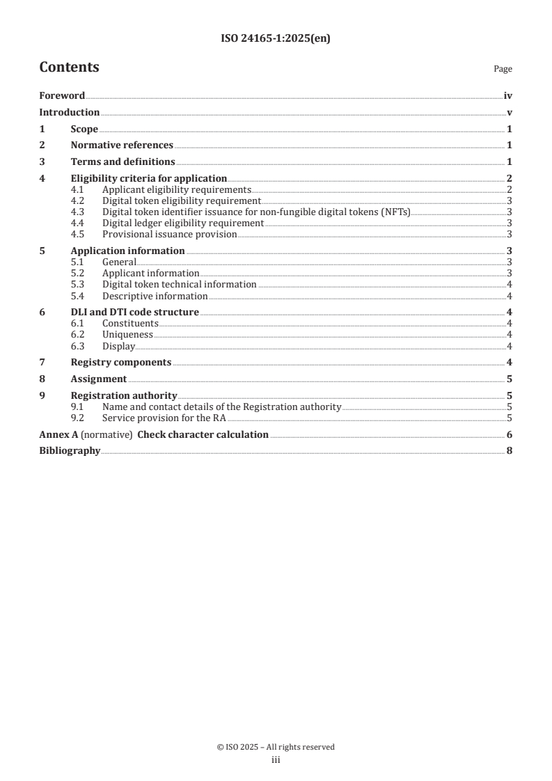 ISO 24165-1:2025 - Digital token identifier (DTI) — Registration, assignment and structure — Part 1: Method for registration and assignment
Released:5. 05. 2025