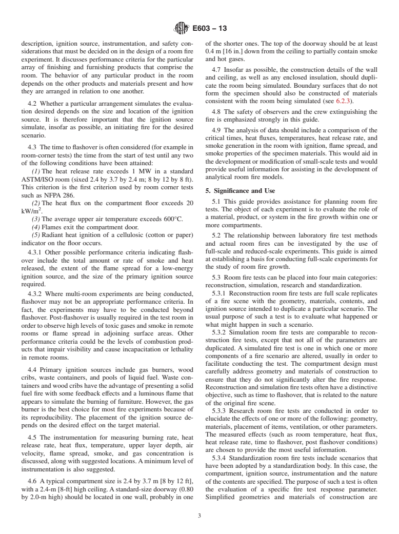 ASTM E603-13 - Standard Guide for  Room Fire Experiments