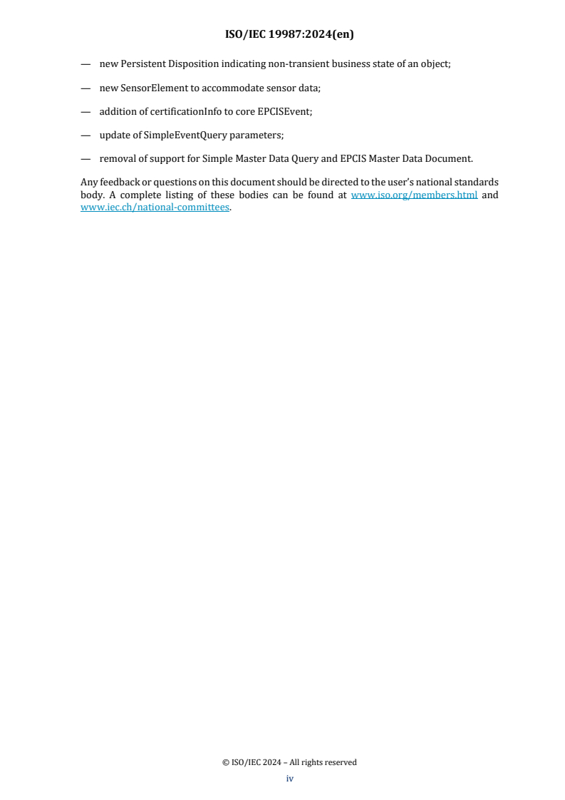 ISO/IEC 19987:2024 ISO/IEC 19987:2024 - Information technology — EPC Information Services (EPCIS)
Released:22. 03. 2024 - Page 4 preview