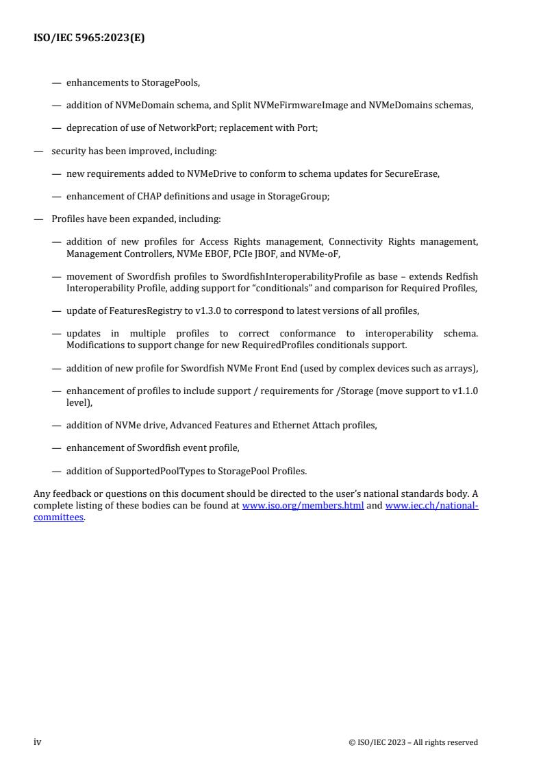 ISO/IEC 5965:2023 ISO/IEC 5965:2023 - Information technology — Swordfish Scalable Storage Management API Specification
Released:11. 05. 2023 - Page 4 preview