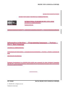 REDLINE ISO/IEC 1539-1:2018/Cor 2:2023 - Information technology — Programming languages — Fortran — Part 1: Base language — Technical Corrigendum 2
Released:9. 03. 2023 - Page 1 preview