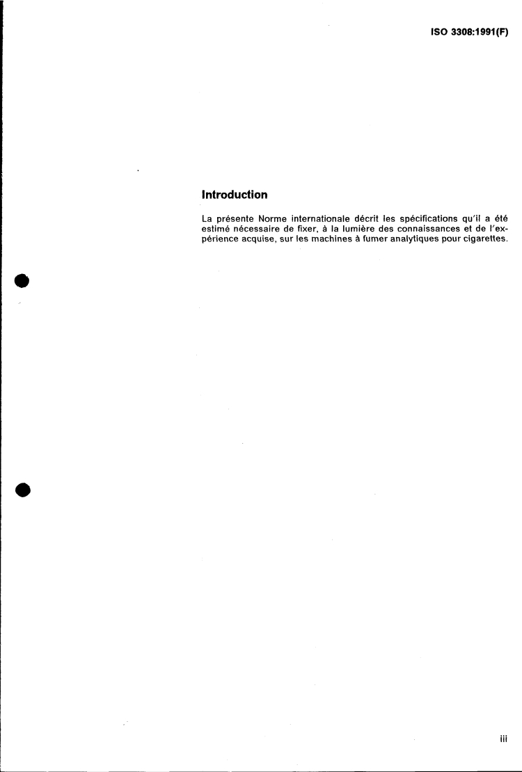 ISO 3308:1991 - Machine à fumer analytique de routine pour cigarettes — Définitions et conditions normalisées
Released:2/27/1992