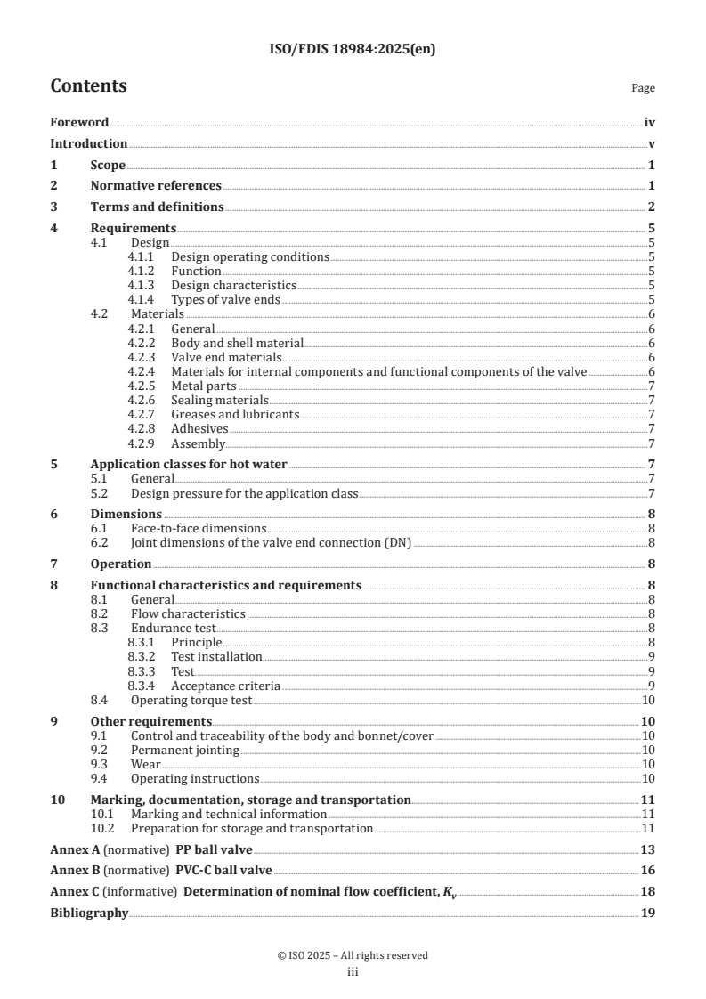 ISO/FDIS 18984 - Ball valves for thermoplastics piping systems for hot and cold water installations under pressure — Types, dimensions and requirements
Released:23. 04. 2025