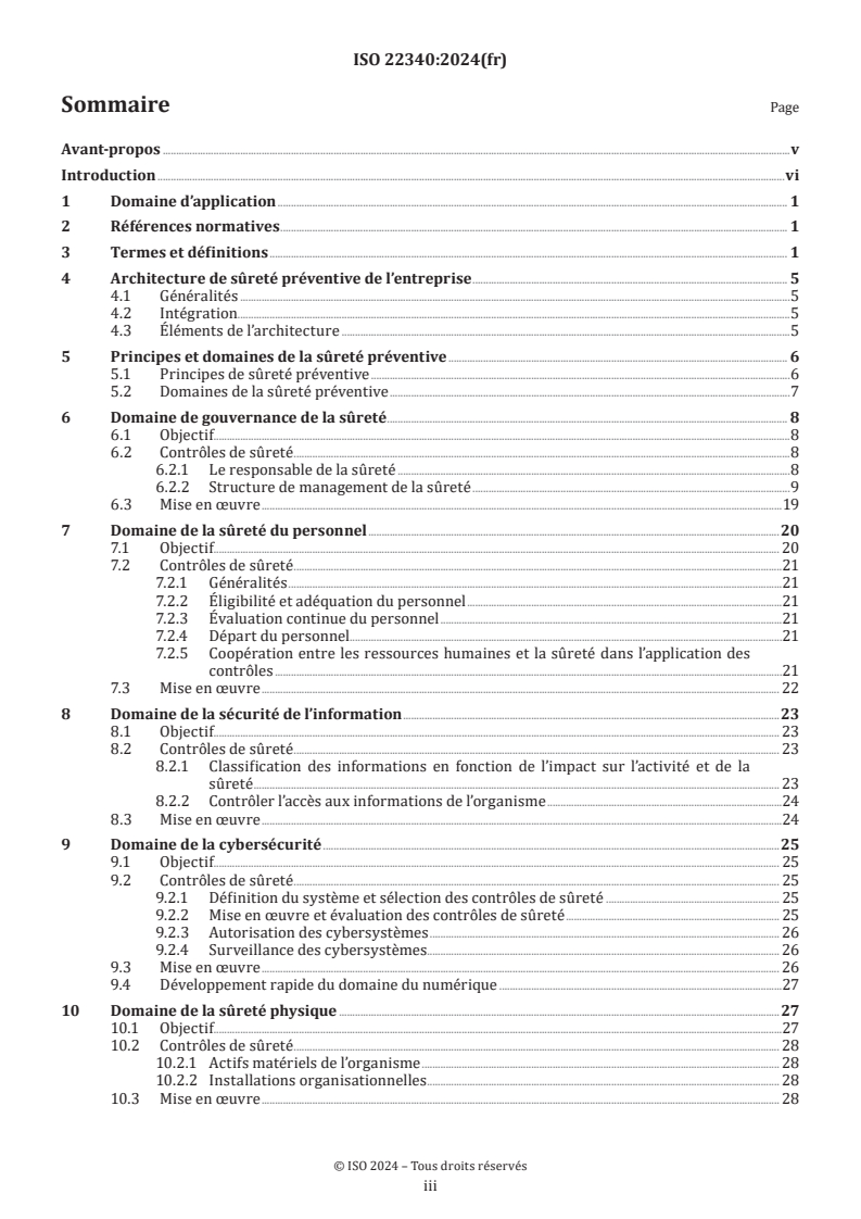 ISO 22340:2024 - Sécurité et résilience — Sûreté préventive — Lignes directrices pour une architecture et un cadre de sûreté préventive de l’entreprise
Released:11/1/2024