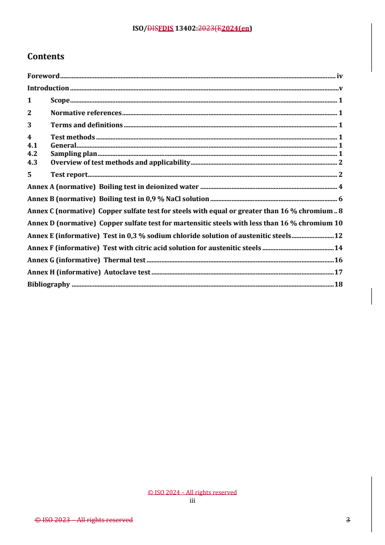REDLINE ISO/FDIS 13402 - Surgical and dental hand instruments — Determination of resistance against autoclaving, corrosion and thermal exposure
Released:11/21/2024