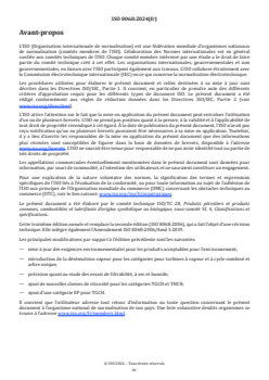 ISO 8068:2024 - Lubrifiants, huiles industrielles et produits connexes (classe L) — Famille T (Turbines) — Spécifications pour les huiles lubrifiantes pour turbines
Released:24. 04. 2024 - Page 4 preview