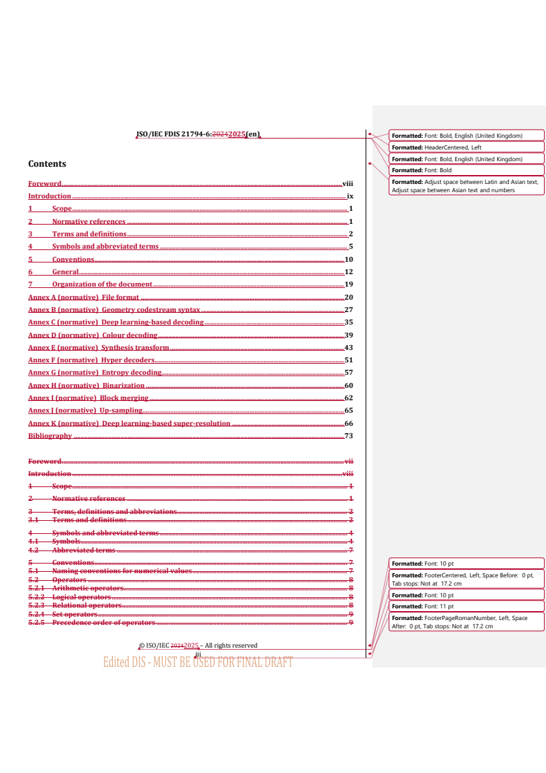 REDLINE ISO/IEC FDIS 21794-6 - Information technology — Plenoptic image coding system (JPEG Pleno) — Part 6: Learning-based point cloud coding
Released:3. 04. 2025
