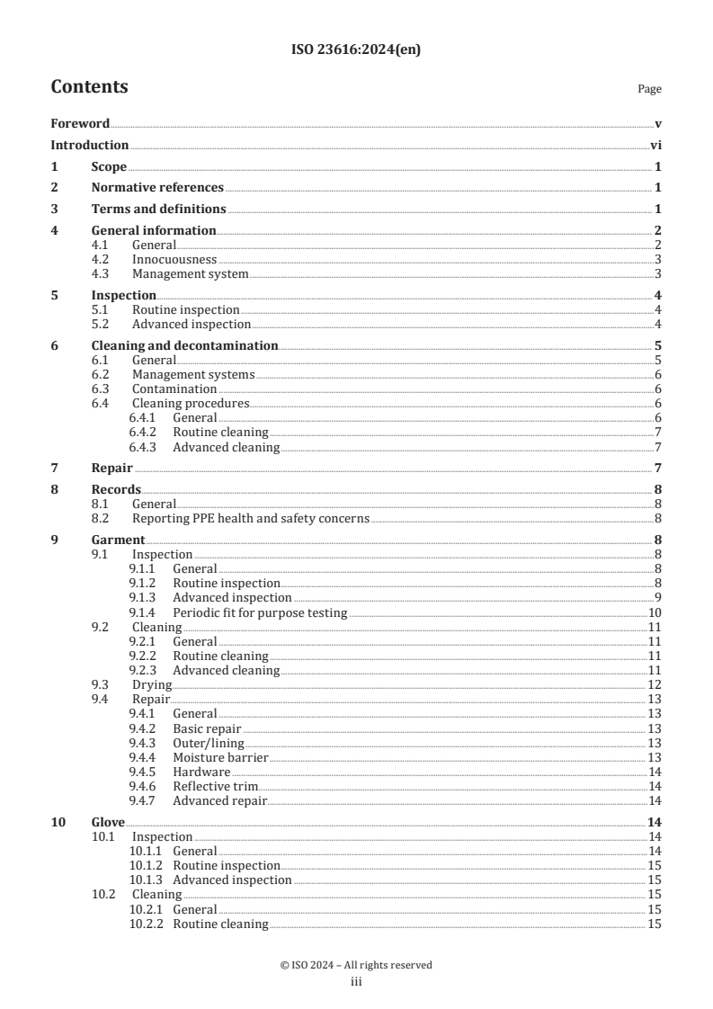 ISO 23616:2024 - Cleaning, inspection and repair of firefighters' personal protective equipment (PPE)
Released:15. 08. 2024