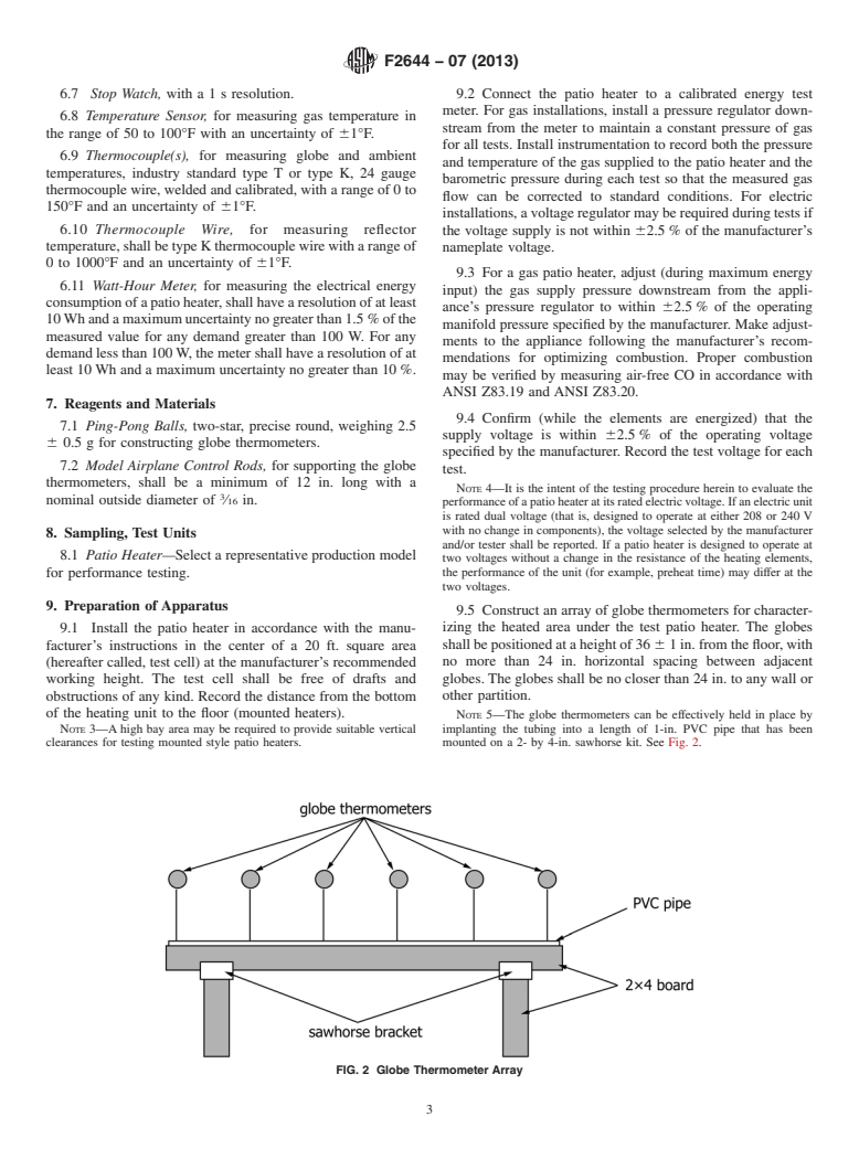 ASTM F2644-07(2013) - Standard Test Method for  Performance of Commercial Patio Heaters