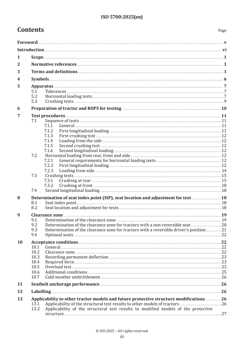 ISO 5700:2025 - Tractors for agriculture and forestry — Roll-over protective structures — Static test method and acceptance conditions
Released:10. 01. 2025