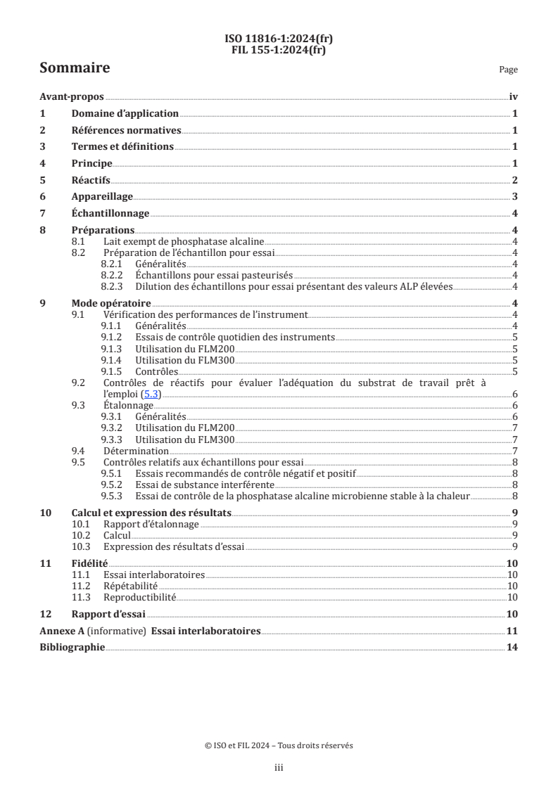 ISO 11816-1:2024 - Lait et produits laitiers — Détermination de l'activité de la phosphatase alcaline — Partie 1: Méthode fluorimétrique pour le lait et les boissons à base de lait
Released:12. 01. 2024