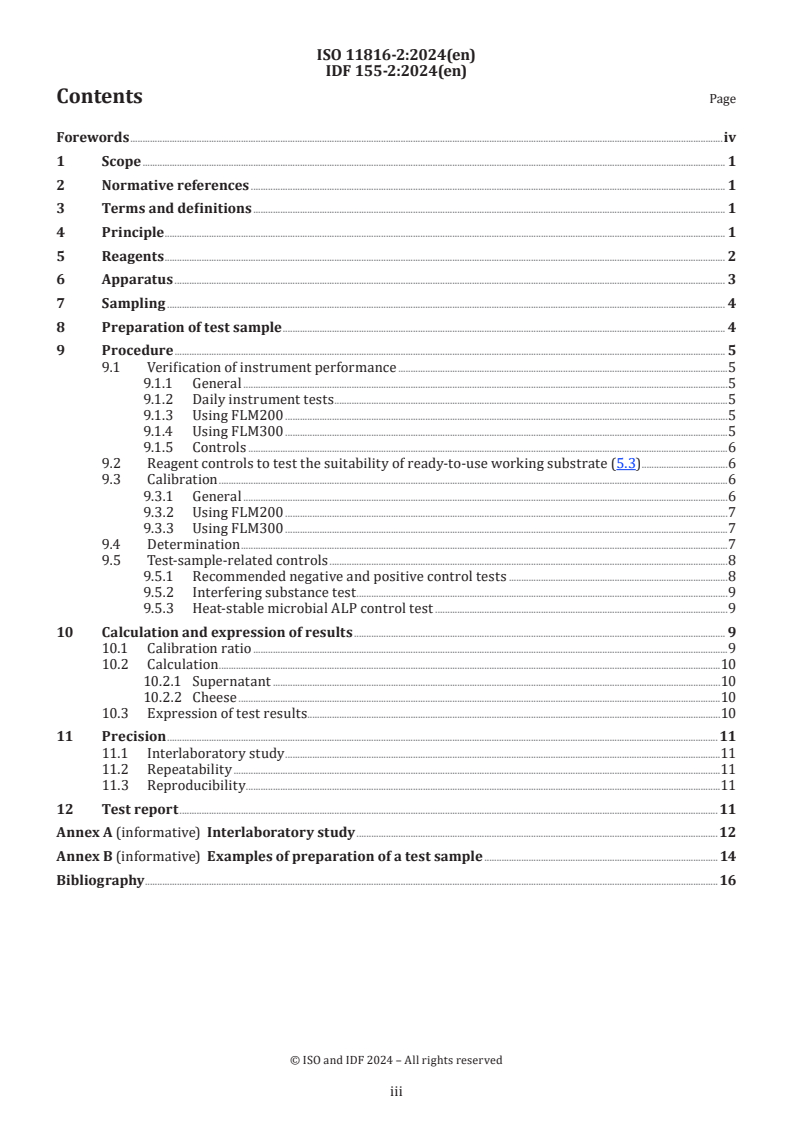 ISO 11816-2:2024 - Milk and milk products — Determination of alkaline phosphatase activity — Part 2: Fluorimetric method for cheese
Released:12. 01. 2024