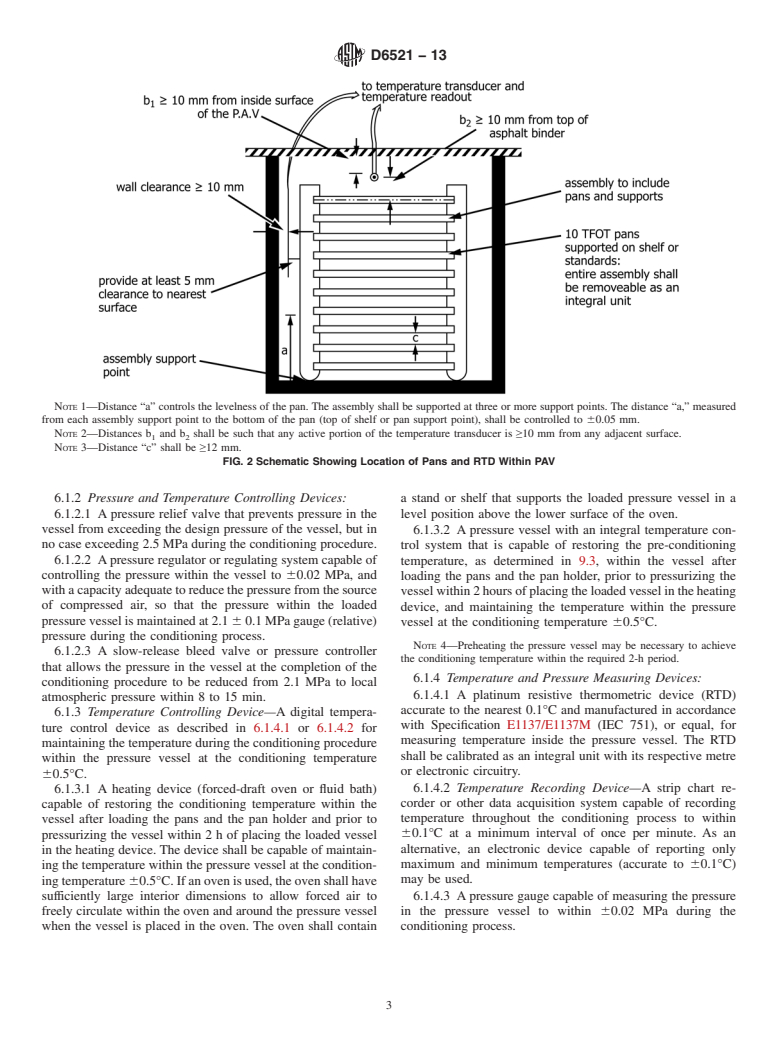 ASTM D6521-13 - Standard Practice for  Accelerated Aging of Asphalt Binder Using a Pressurized Aging  Vessel (PAV)