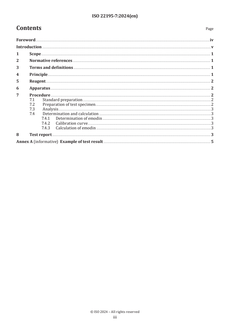 ISO 22195-7:2024 - Textiles — Determination of index ingredient from coloured textile — Part 7: Himalayan rhubarb
Released:20. 08. 2024