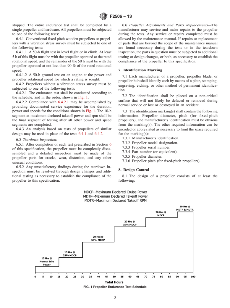 ASTM F2506-13 - Standard Specification for  Design and Testing of Light Sport Aircraft Propellers (Withdrawn 2022)