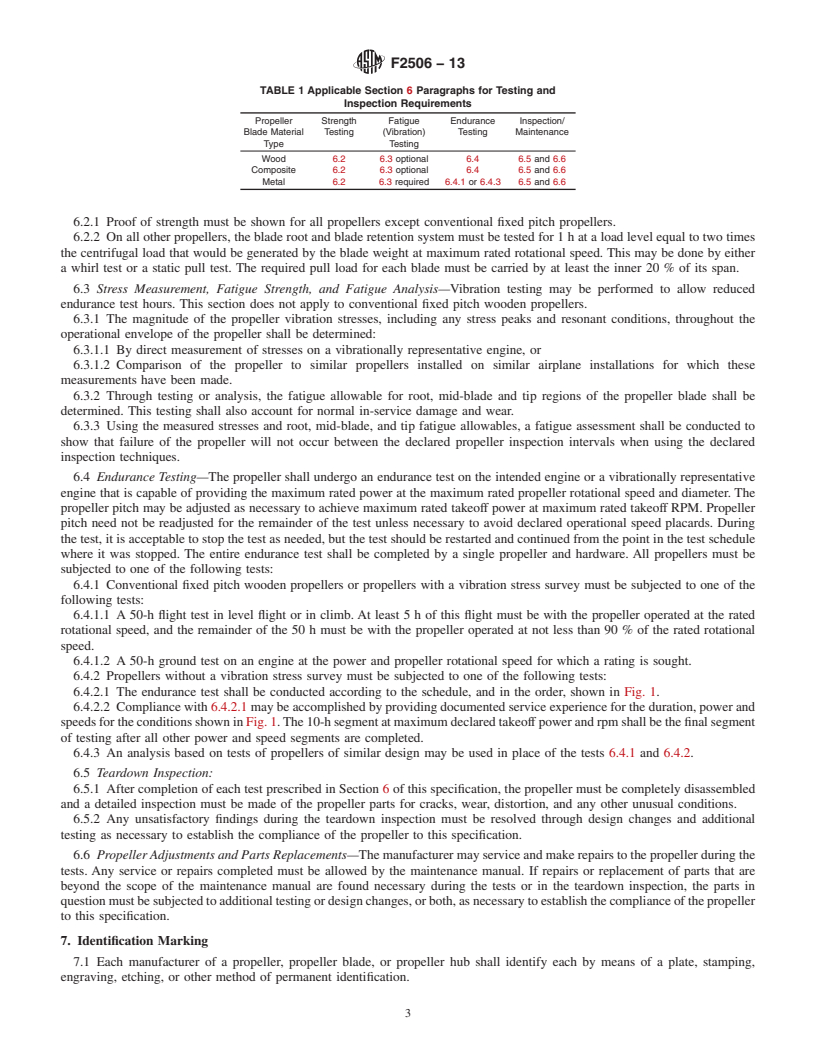 REDLINE ASTM F2506-13 - Standard Specification for  Design and Testing of Light Sport Aircraft Propellers (Withdrawn 2022)