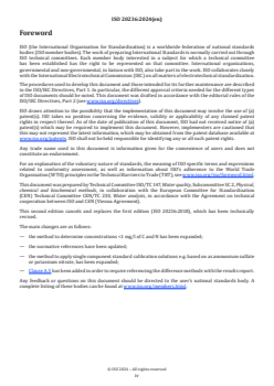 ISO 20236:2024 ISO 20236:2024 - Water quality — Determination of total organic carbon (TOC), dissolved organic carbon (DOC), total bound nitrogen (TNb) and dissolved bound nitrogen (DNb) after high temperature catalytic oxidative combustion
Released:11/15/2024 - Page 4 preview
