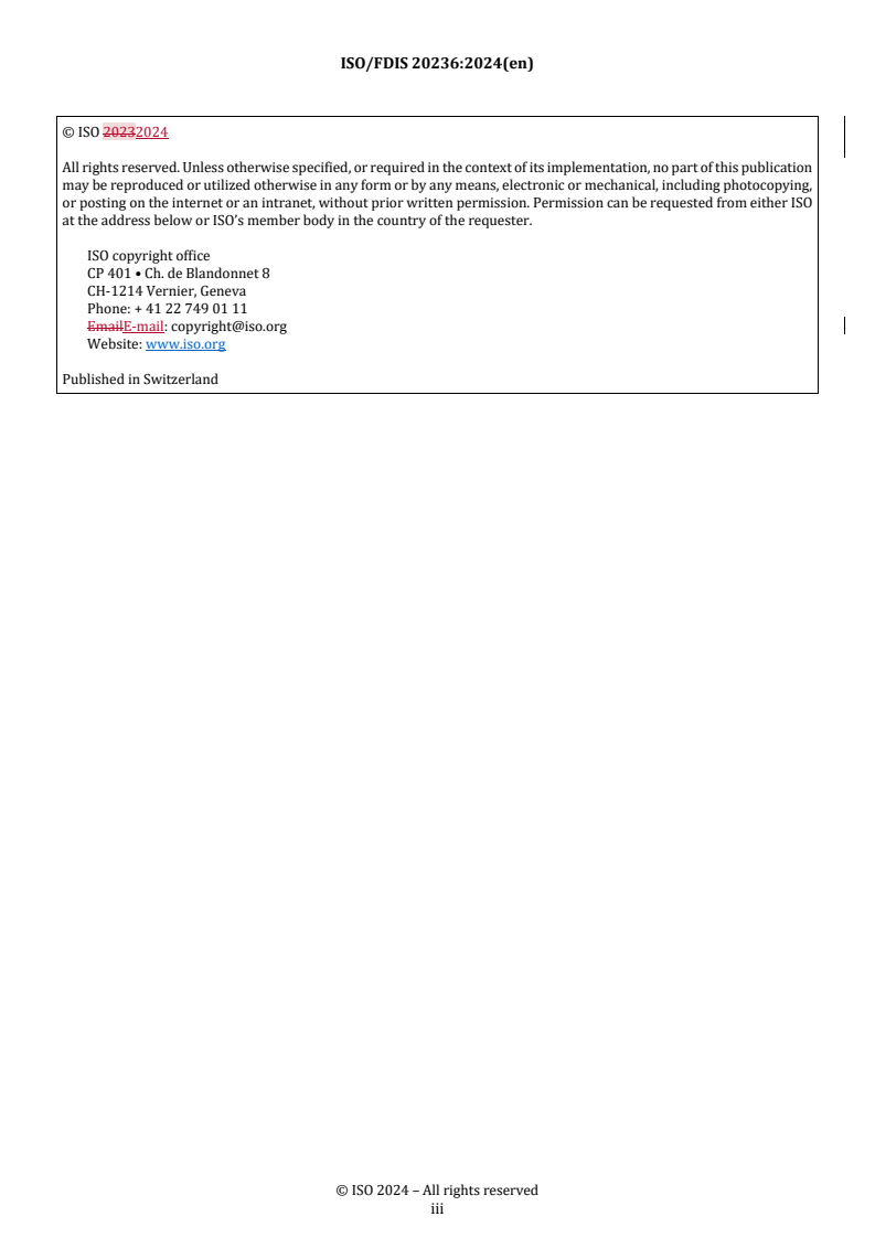 REDLINE ISO/FDIS 20236 - Water quality — Determination of total organic carbon (TOC), dissolved organic carbon (DOC), total bound nitrogen (TNb) and dissolved bound nitrogen (DNb) after high temperature catalytic oxidative combustion
Released:24. 06. 2024