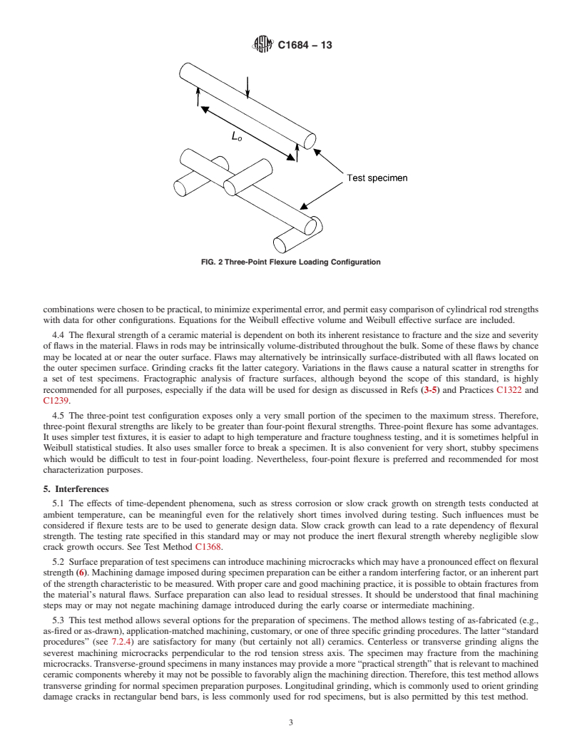 REDLINE ASTM C1684-13 - Standard Test Method for  Flexural Strength of Advanced Ceramics at Ambient Temperature&mdash;Cylindrical  Rod Strength