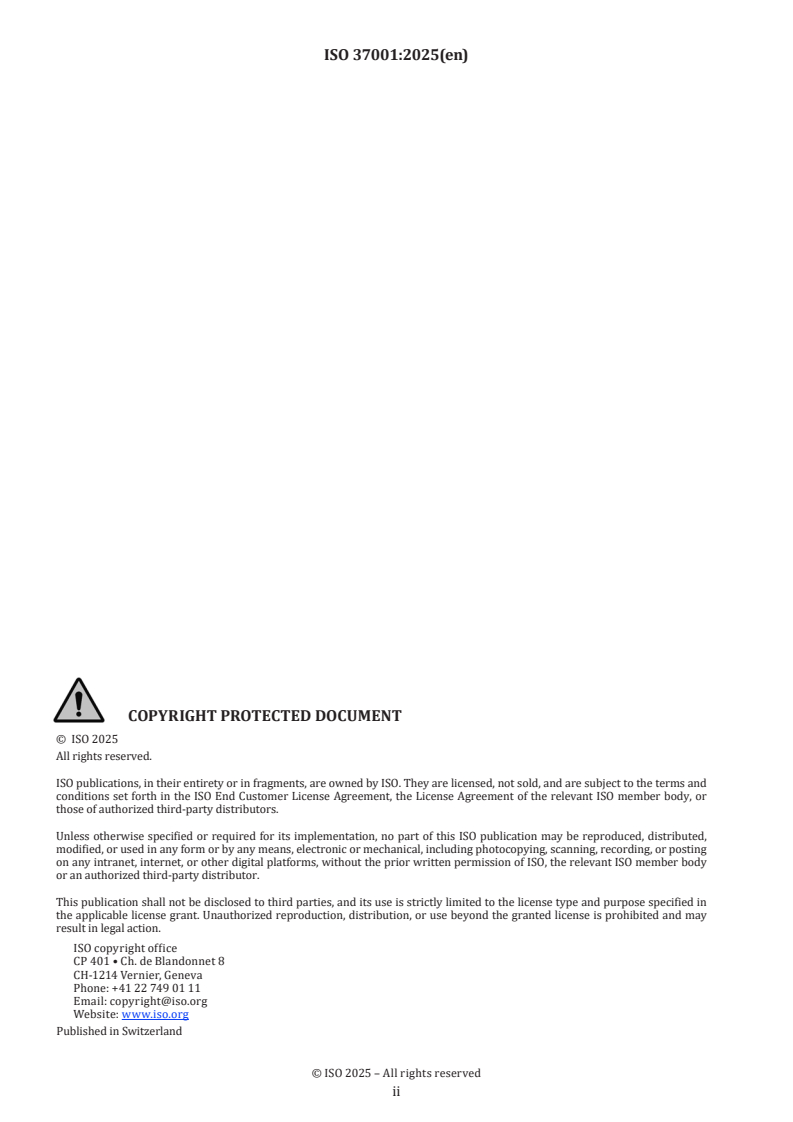 SIST ISO 37001:2025 ISO 37001:2025 - Anti-bribery management systems — Requirements with guidance for use
Released:28. 02. 2025 - Page 2 preview