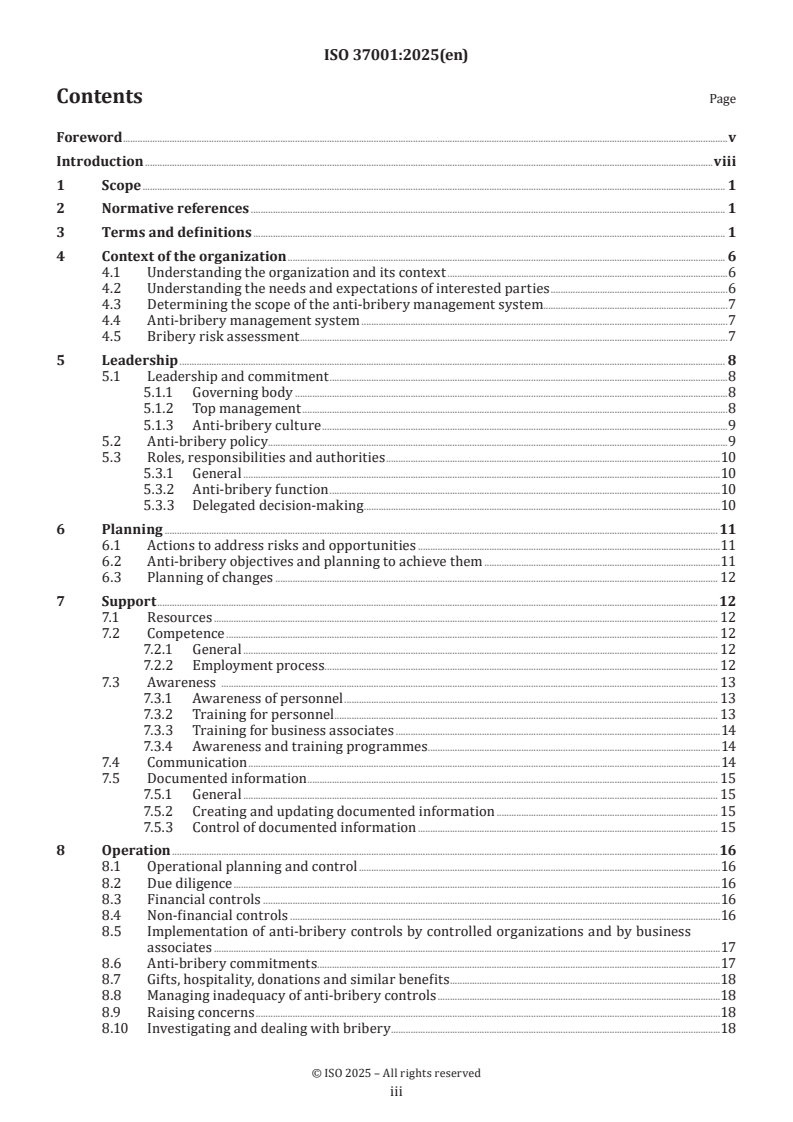 ISO 37001:2025 - Anti-bribery management systems — Requirements with guidance for use
Released:28. 02. 2025