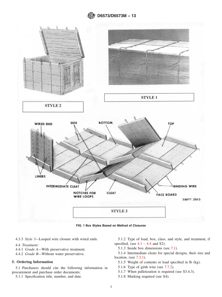 ASTM D6573/D6573M-13 - Standard Specification for  General Purpose Wirebound Shipping Boxes