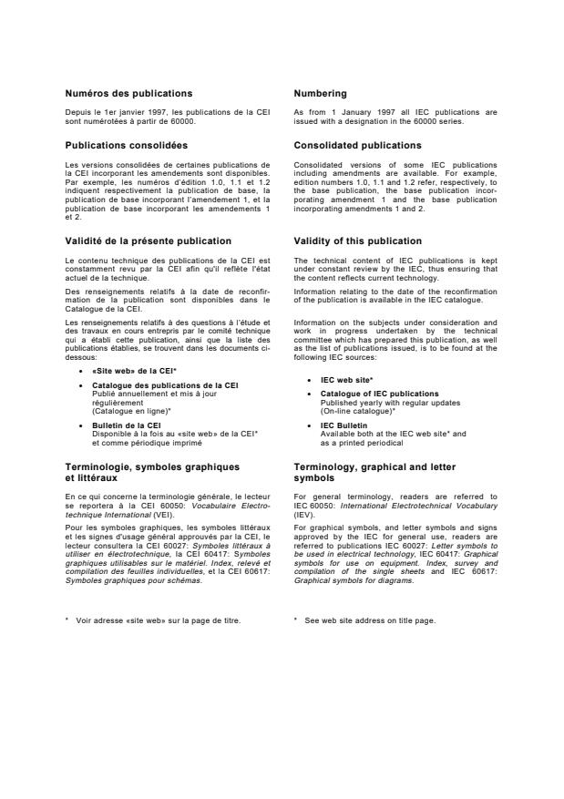 IEC 62005-4:1999 IEC 62005-4:1999 - Reliability of fibre optic interconnecting devices and passive optical components - Part 4: Product screening - Page 2 preview