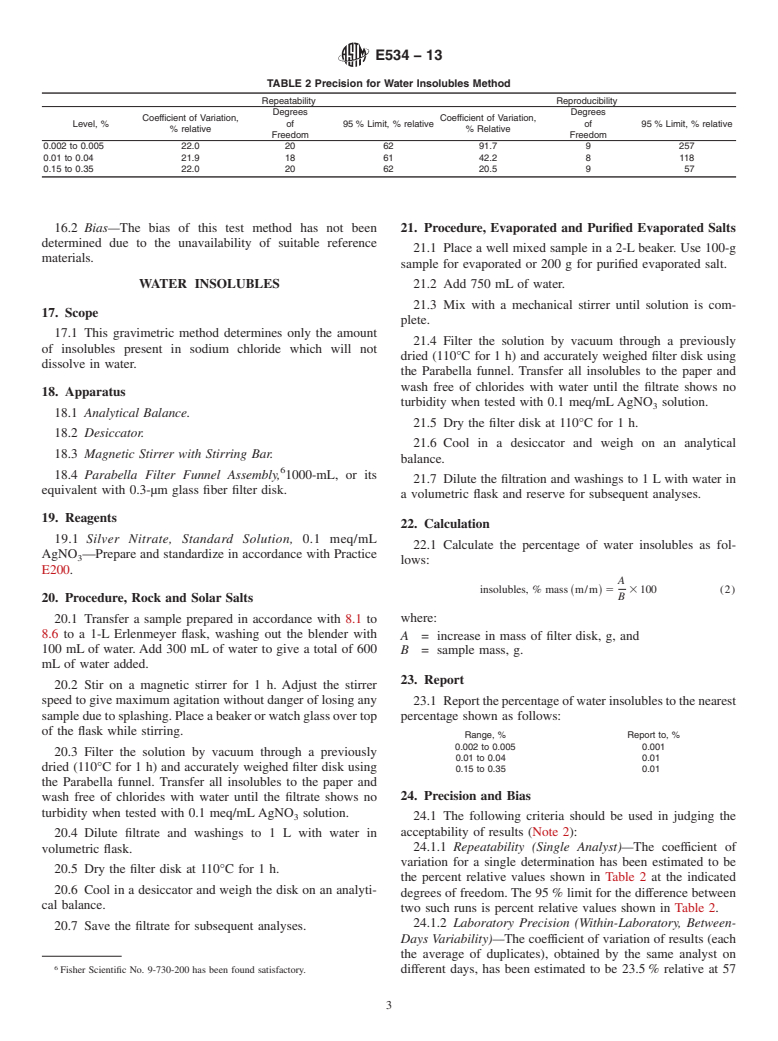 ASTM E534-13 - Standard Test Methods for  Chemical Analysis of Sodium Chloride