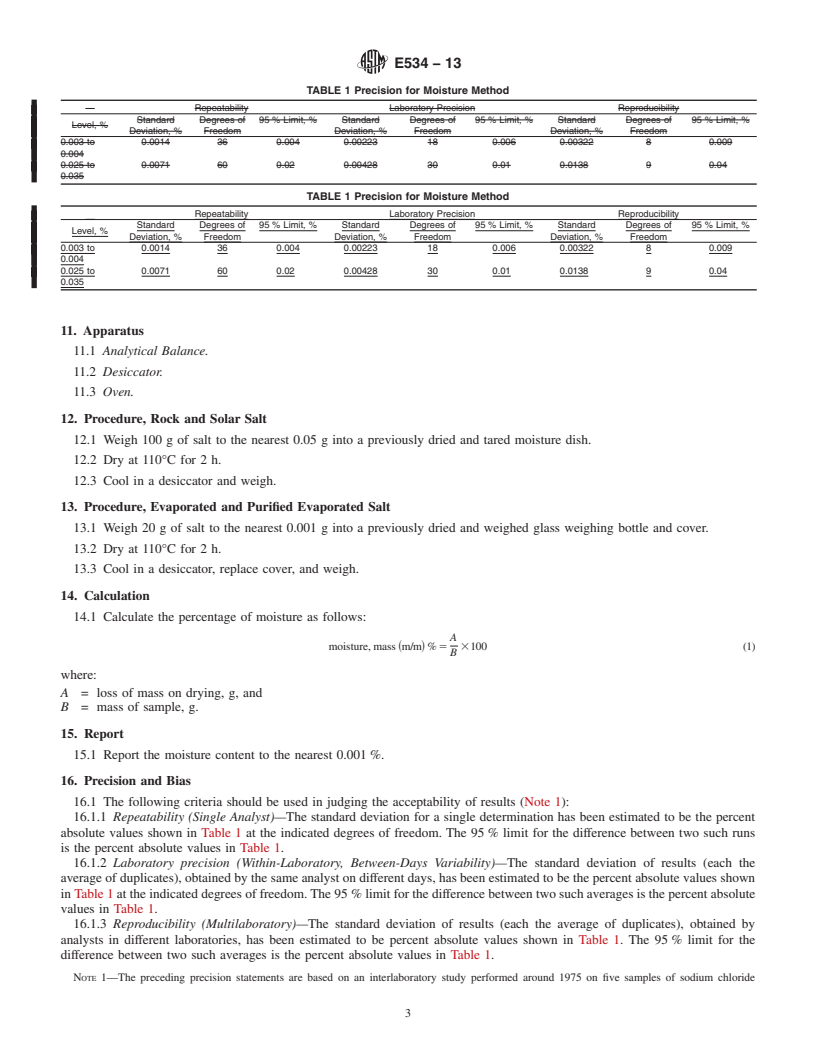 REDLINE ASTM E534-13 - Standard Test Methods for  Chemical Analysis of Sodium Chloride