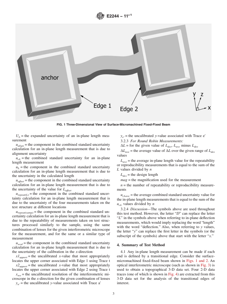 ASTM E2244-11e1 - Standard Test Method for  In-Plane Length Measurements of Thin, Reflecting Films Using  an Optical Interferometer