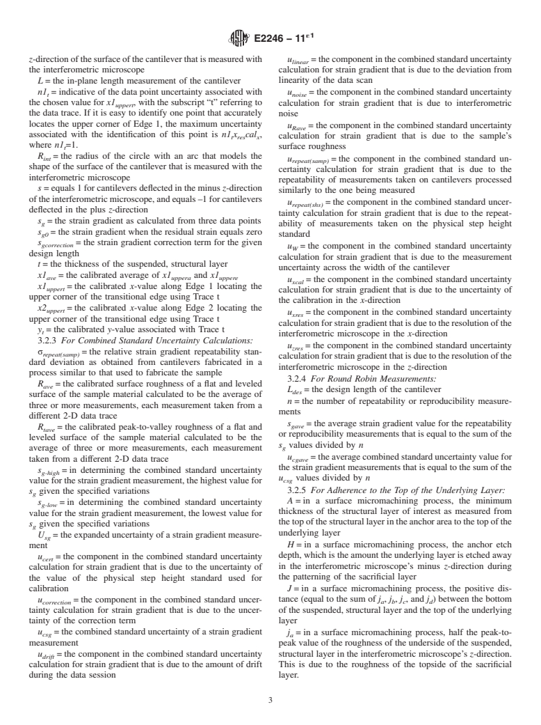 ASTM E2246-11e1 - Standard Test Method for  Strain Gradient Measurements of Thin, Reflecting Films Using  an Optical Interferometer