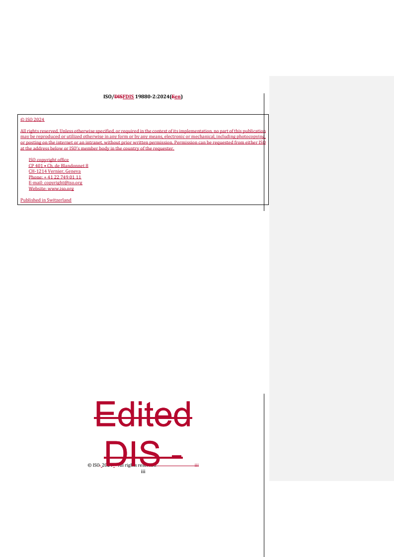 REDLINE ISO/FDIS 19880-2 - Gaseous hydrogen — Fuelling stations — Part 2: Dispensers and dispensing systems
Released:25. 09. 2024