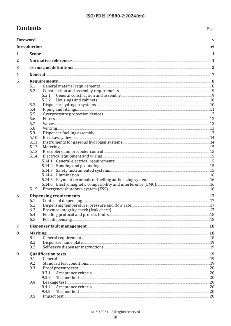 ISO/FDIS 19880-2 - Gaseous hydrogen — Fuelling stations — Part 2: Dispensers and dispensing systems
Released:25. 09. 2024