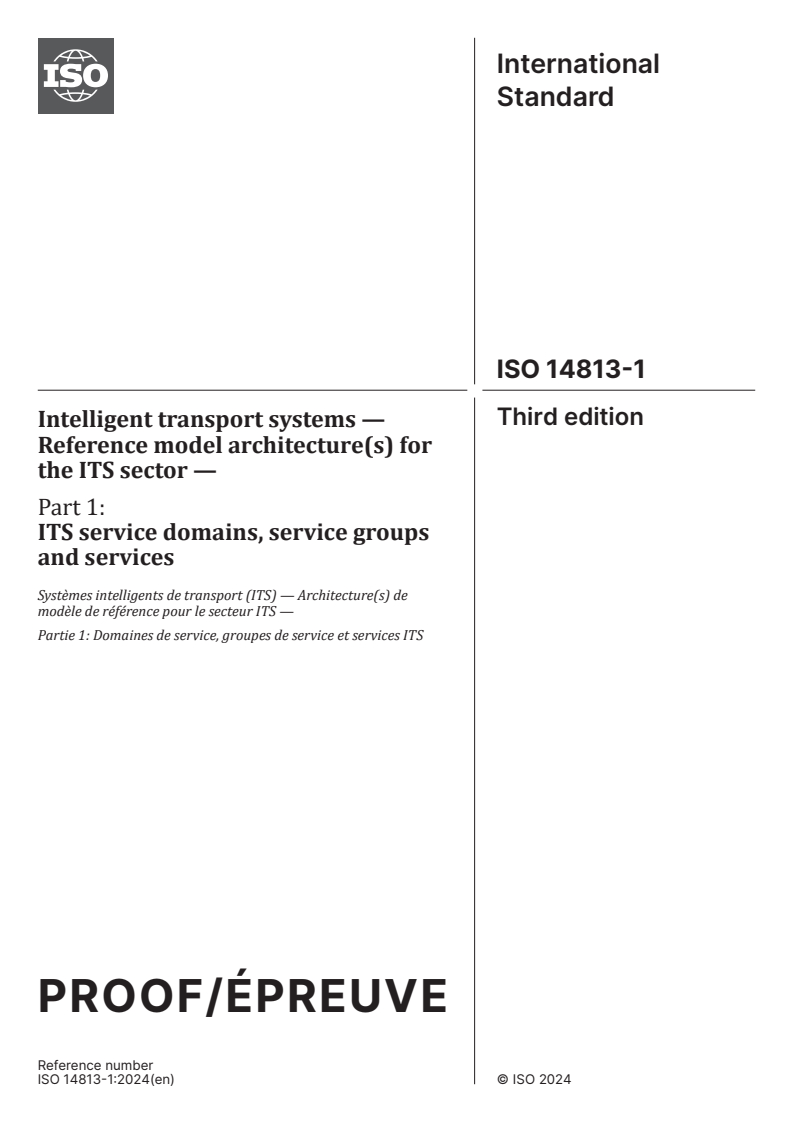 ISO/PRF 14813-1 - Intelligent transport systems — Reference model ...