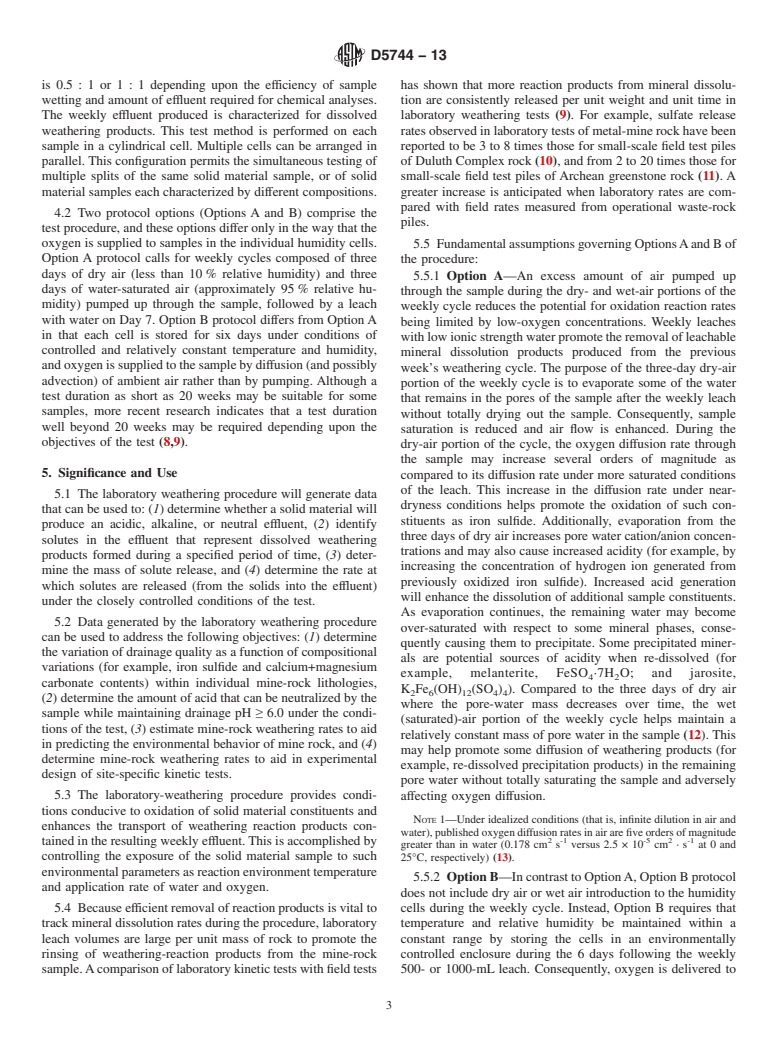 ASTM D5744-13 - Standard Test Method for  Laboratory Weathering of Solid Materials Using a Humidity Cell