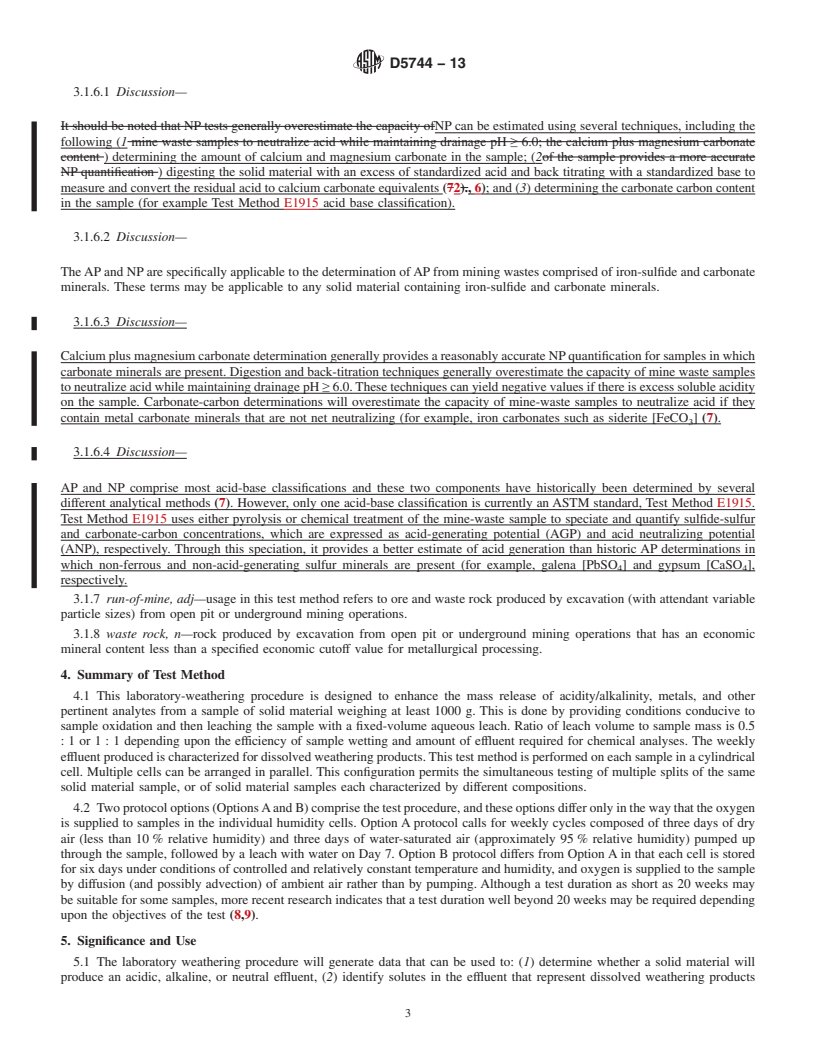 REDLINE ASTM D5744-13 - Standard Test Method for  Laboratory Weathering of Solid Materials Using a Humidity Cell