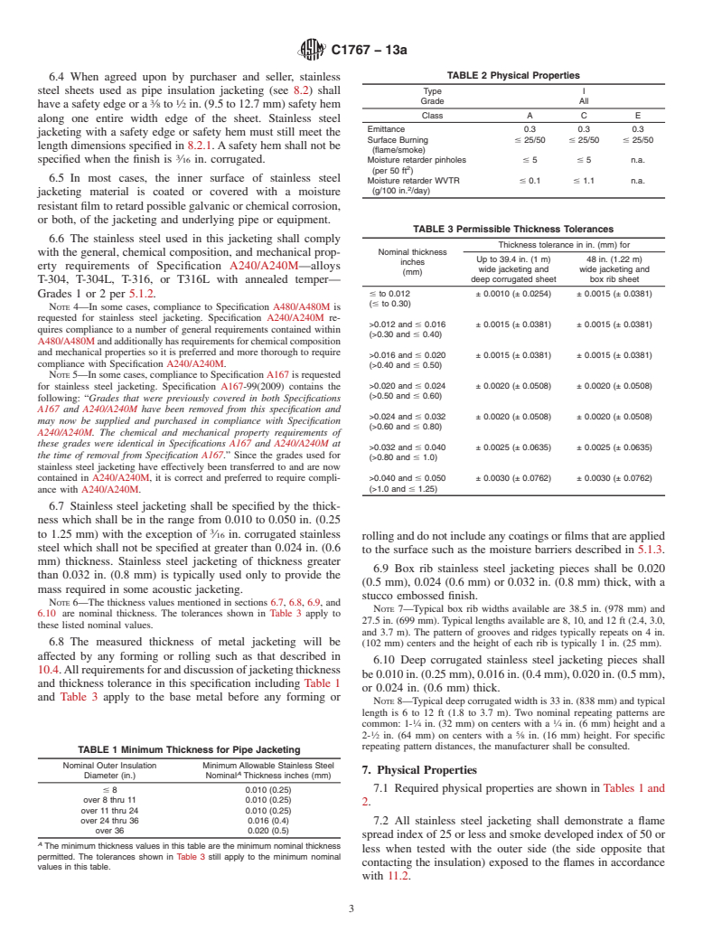 ASTM C1767-13a - Standard Specification for Stainless Steel Jacketing for Insulation