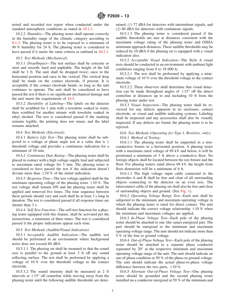 ASTM F2939-13 - Standard Specification for High Voltage Phasing Testers