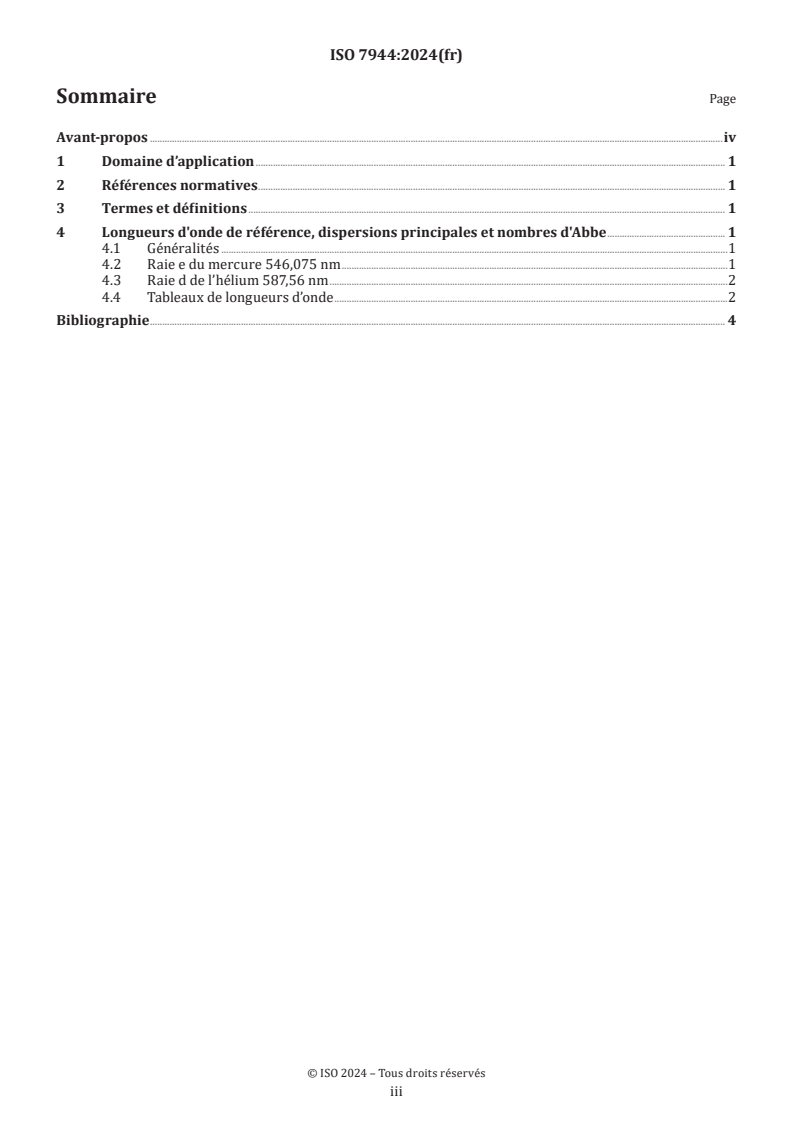 ISO 7944:2024 - Optique et photonique — Longueurs d'onde de référence
Released:11/22/2024