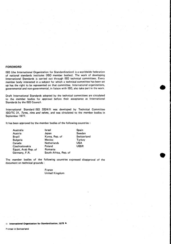 ISO 3324-2:1979 ISO 3324-2:1979 - Aircraft tyres and rims - Page 2 preview