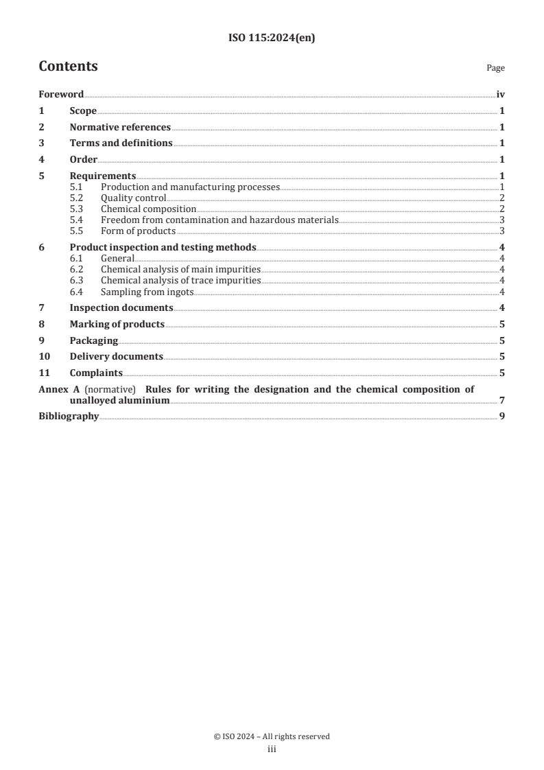 ISO 115:2024 - Unalloyed aluminium ingots for remelting — Classification and composition
Released:12/19/2024