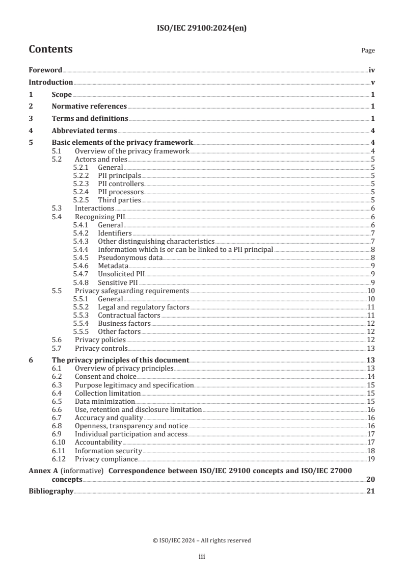 ISO/IEC 29100:2024 - Information technology — Security techniques — Privacy framework
Released:16. 02. 2024