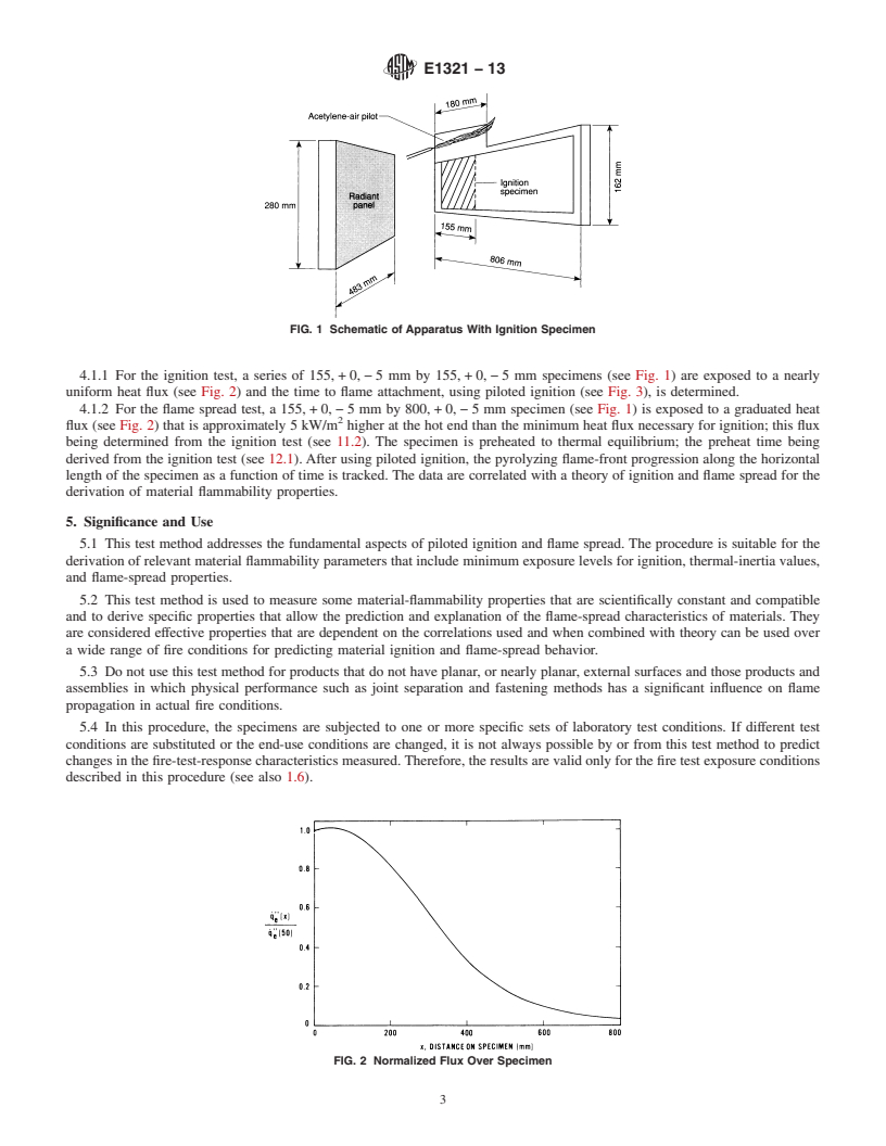 REDLINE ASTM E1321-13 - Standard Test Method for  Determining Material Ignition and Flame Spread Properties