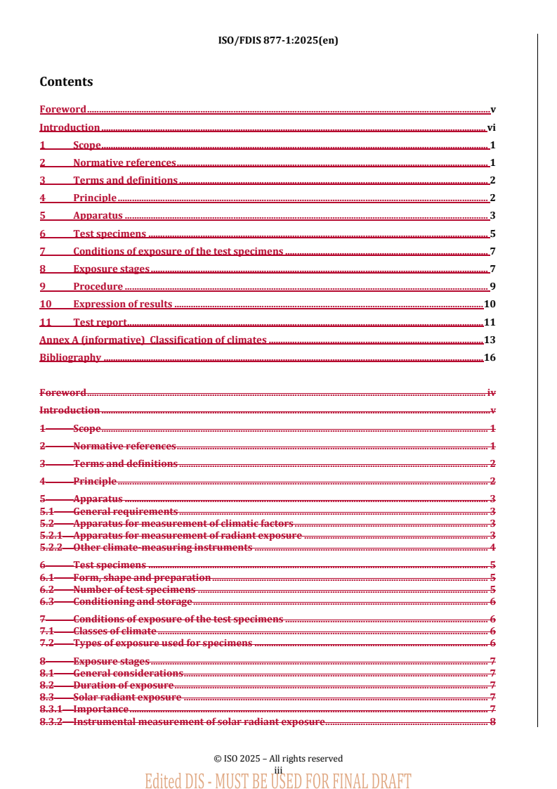 REDLINE ISO/FDIS 877-1 - Plastics — Methods of exposure to solar radiation — Part 1: General guidance
Released:8. 05. 2025
