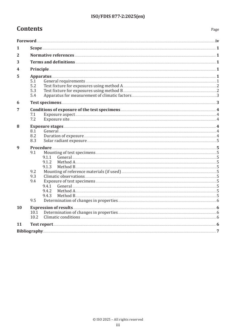 ISO/FDIS 877-2 - Plastics — Methods of exposure to solar radiation — Part 2: Direct weathering and exposure behind window glass
Released:23. 04. 2025