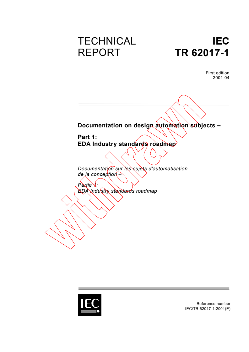 IEC TR 62017-1:2001 - Documentation on design automation subjects ...